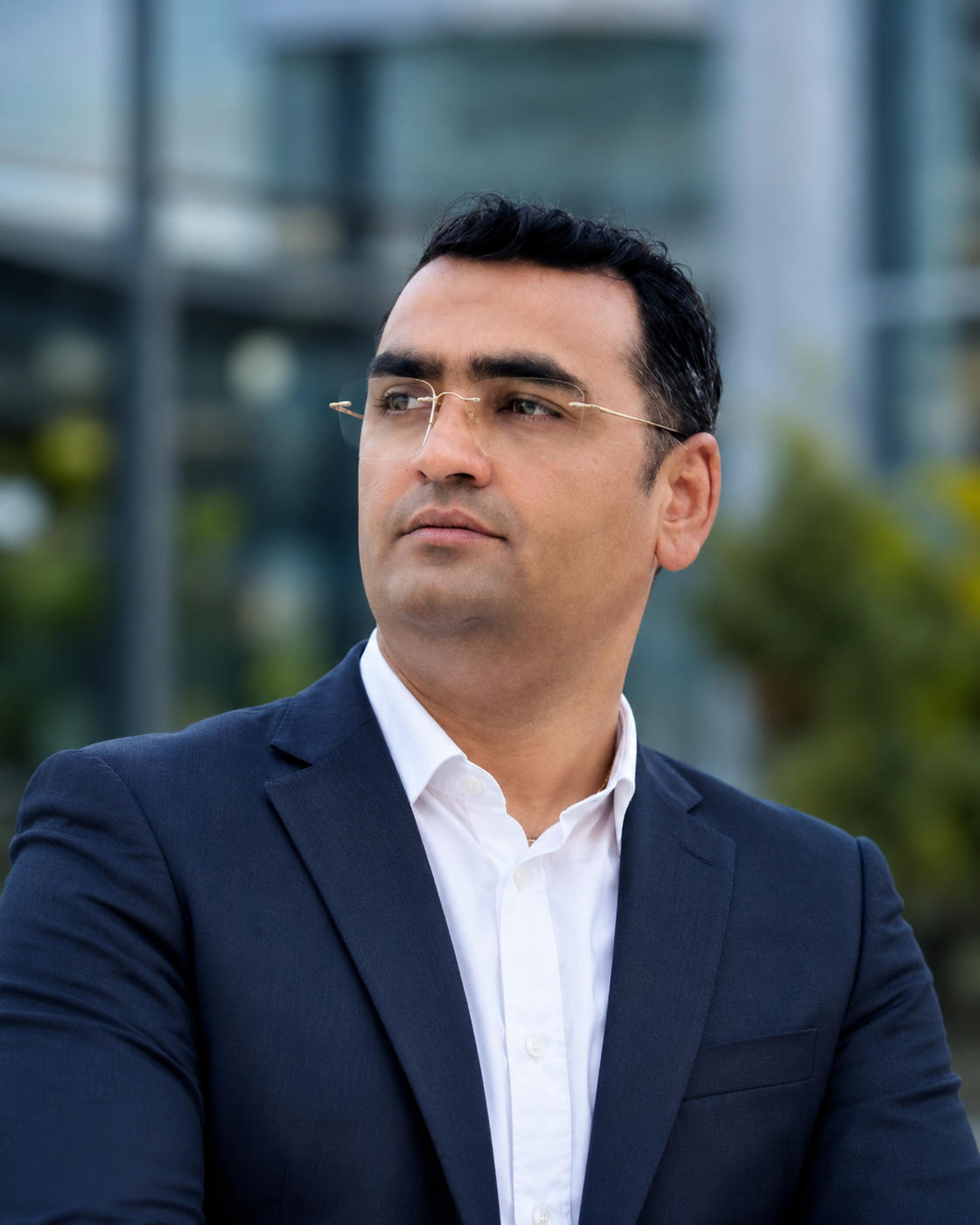 Portrait of Praveen Choudhary, Founder and CEO of eVisas.io